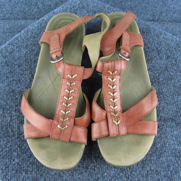 Naturalizer Weslie Women Gladiator Sandal Shoes Orange Leather Size 9.5 Medium - Picture 3 of 9